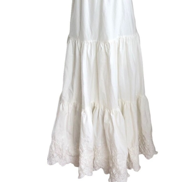 Cotton simple puffy dress with adjustable straps maxi dress western vibe boho - Picture 6 of 14